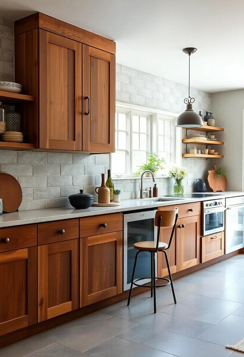 Integrate reclaimed wood⁢ cabinet accents with vintage knobs for‌ a timeless touch