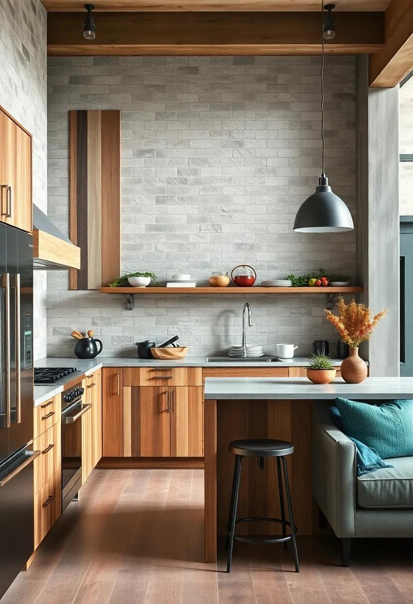 Layer reclaimed wood‍ with⁢ metal accents for an industrial eclectic look