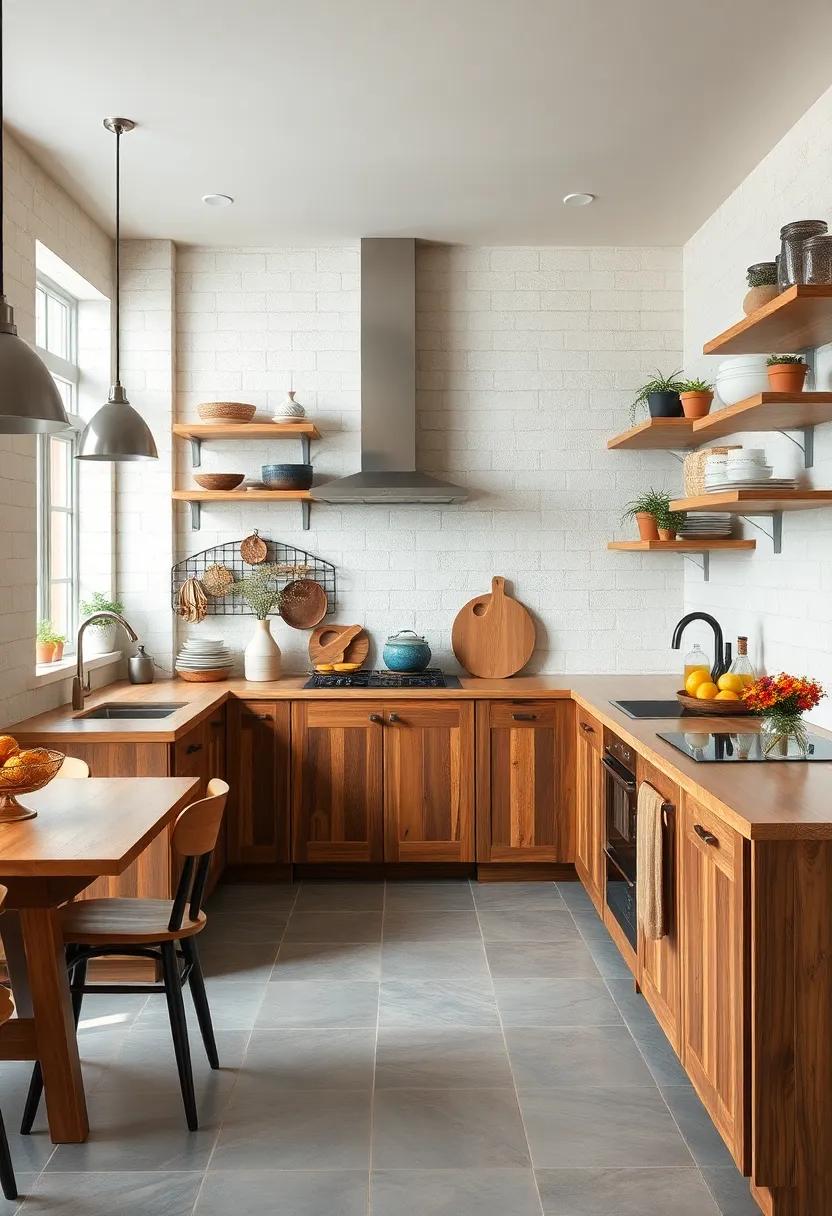 incorporate ‍open shelving alongside reclaimed​ wood cabinets for ‍a light ​and airy kitchen feel