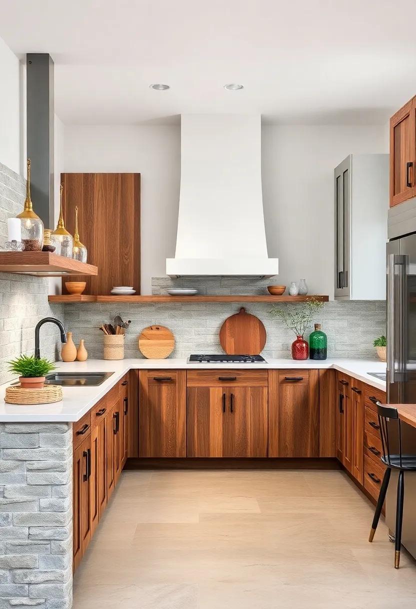 Use weathered⁤ reclaimed⁣ wood to ⁤create a unique farmhouse-inspired kitchen centerpiece