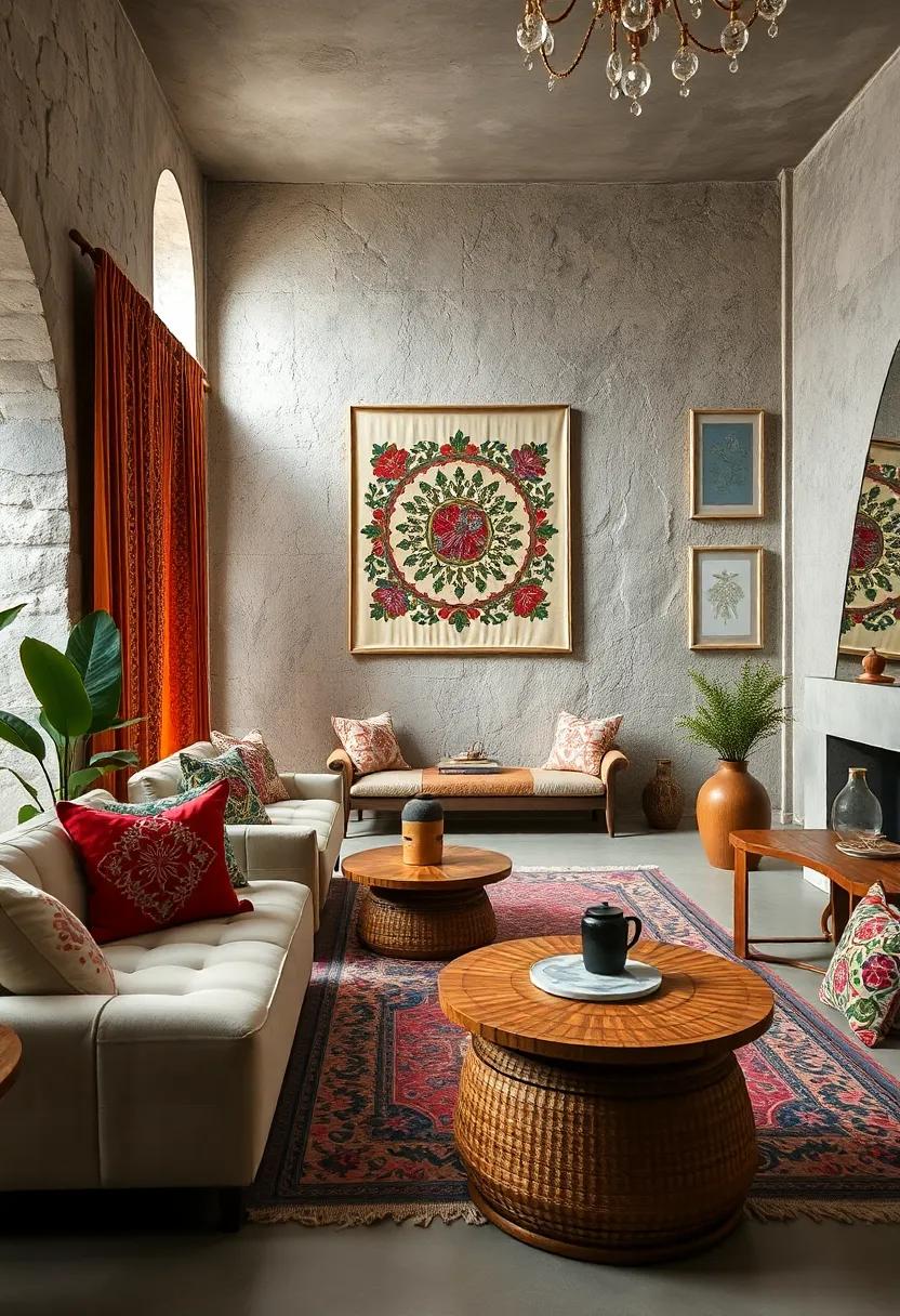 Suzani Embroidery – Central Asian textiles featuring bright, floral embroidery that livens up cushions and wall hangings