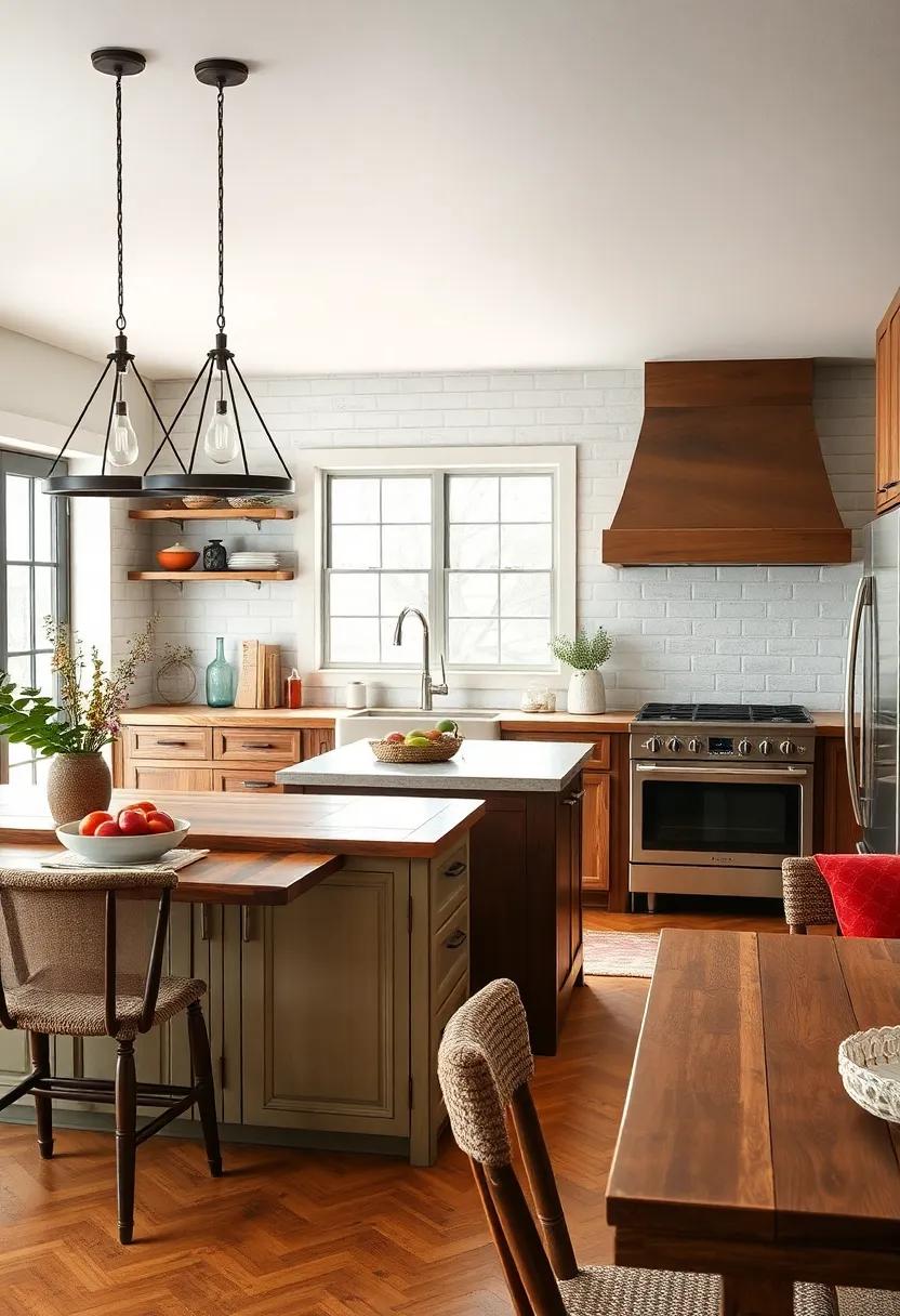 Choose reclaimed wood countertops or accents⁢ for warmth and an authentic, weathered⁣ look