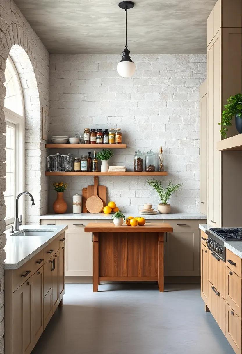 Feature open racks for spices and condiments to maintain an ‍airy and ‍accessible kitchen feel