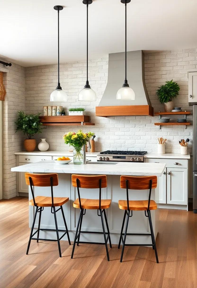 Incorporate ⁣farmhouse-style stools with wooden seats and metal legs at the island or breakfast nook