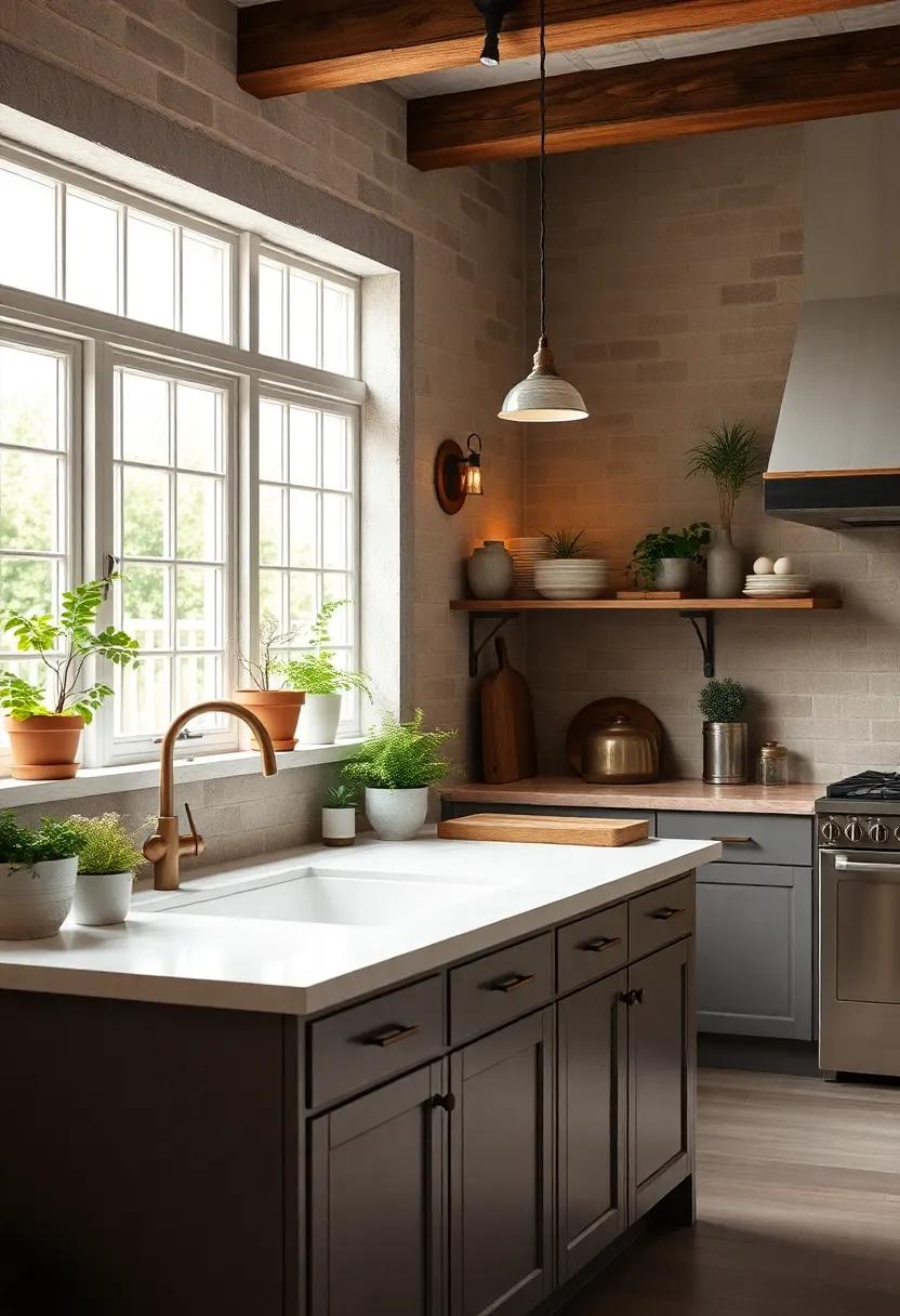 Introduce greenery with potted herbs or simple ‍cutting garden plants​ near windows⁢ to bring freshness inside