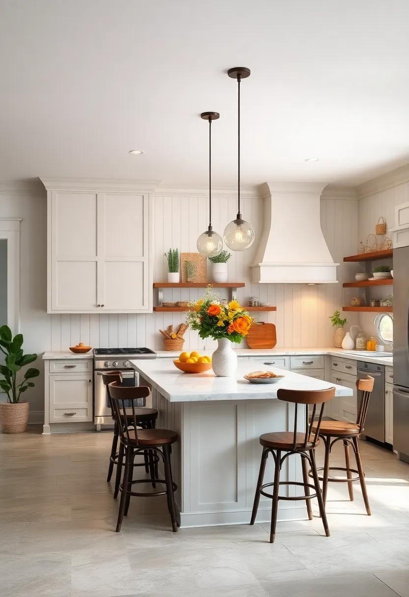 Opt for⁣ beadboard‌ paneling on walls or island fronts to infuse texture‍ and traditional character