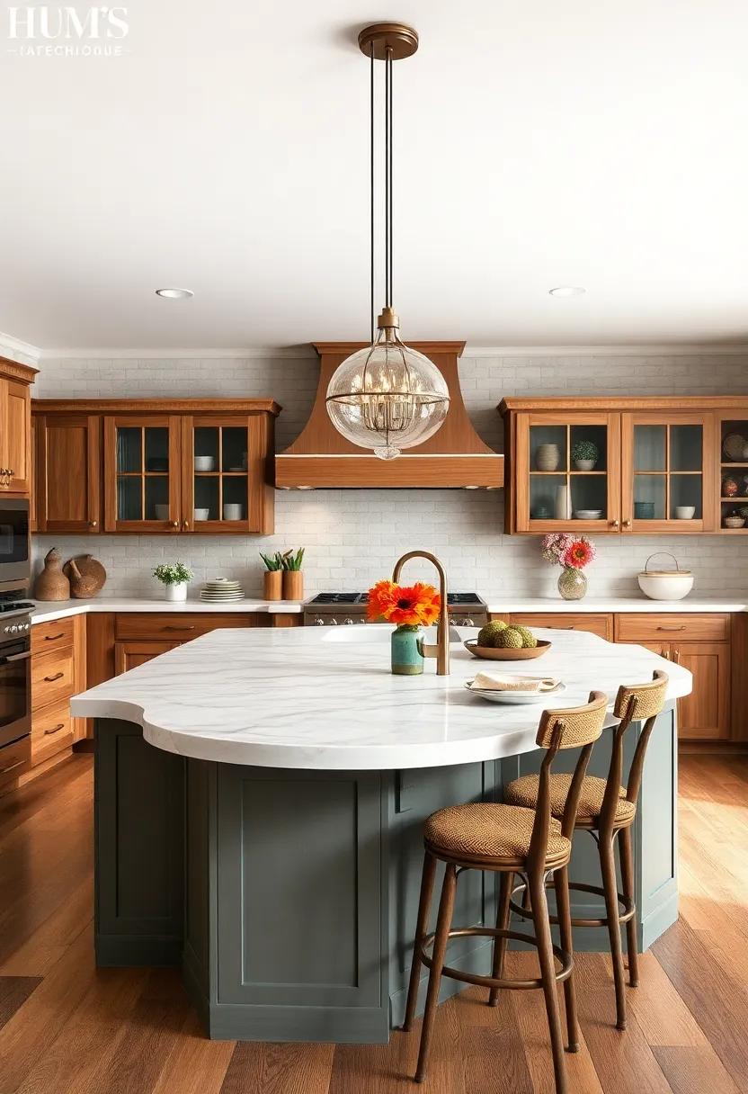 Curved Edge Island⁣ Design for Smooth Traffic Flow and Safety