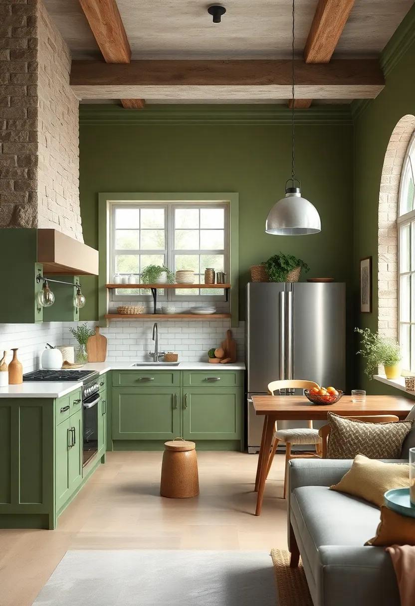 Olive Green:⁢ Enhance earthy textures with olive green⁤ paint ​that offers⁢ a natural,​ grounded⁢ aesthetic