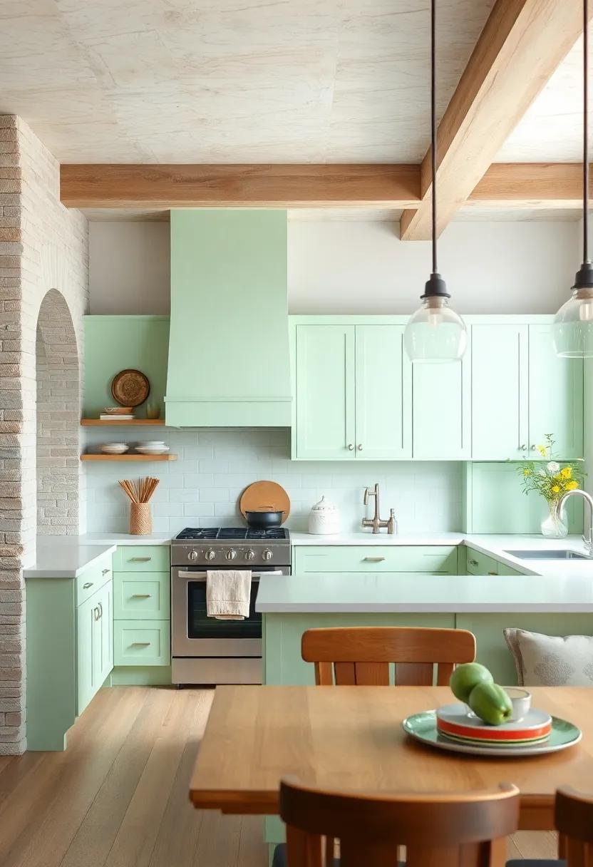 Pale Mint Green: Refresh ​the space with pale mint green​ walls that bring in‌ a​ crisp, clean farmhouse feel