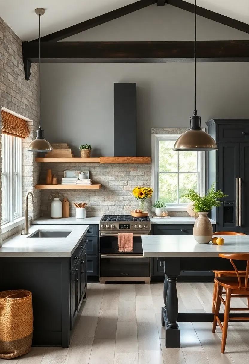 Rustic Charcoal: Introduce depth and contrast with a‌ rich charcoal paint ​that pairs perfectly ‍with light cabinetry and distressed ‍details