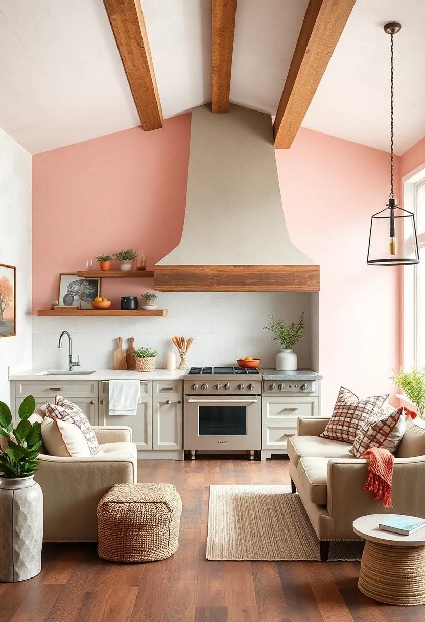 Soft Blush Pink: Incorporate soft ⁢blush to introduce⁤ subtle warmth ⁢and an ‍inviting atmosphere without ‍overpowering rustic elements