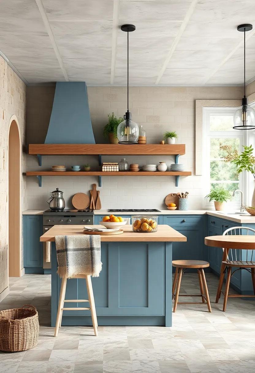 Weathered Blue: Capture the essence ​of seaside​ farmhouses⁢ by painting your ​kitchen in‌ weathered blue​ tones for a relaxed ‍look