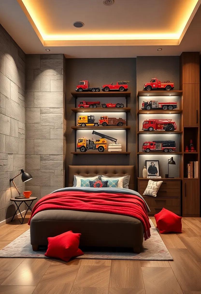 Fire Engine Toy Display Shelves to Showcase Collectibles