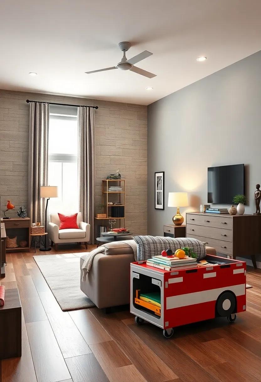 Fire Truck Rolling Storage⁢ Carts for Toys and Books