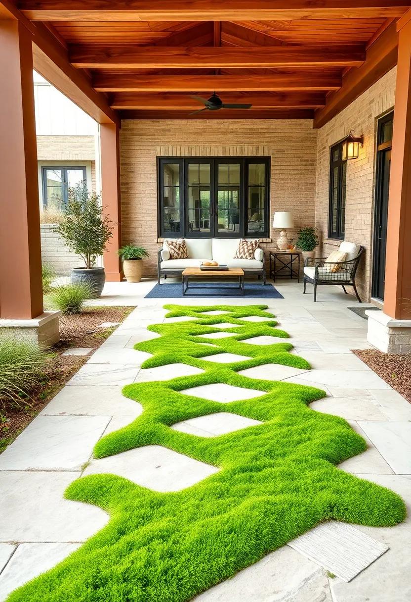 Classic⁣ Irregular​ Flagstone Path ​with​ Natural ⁢Moss ​Infill