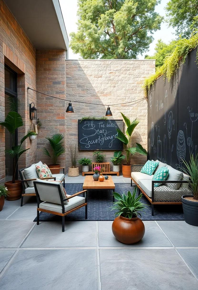 Chalkboard Wall for Creativity – Paint a blank wall with chalkboard paint for‌ messages, drawing, ​or community notes