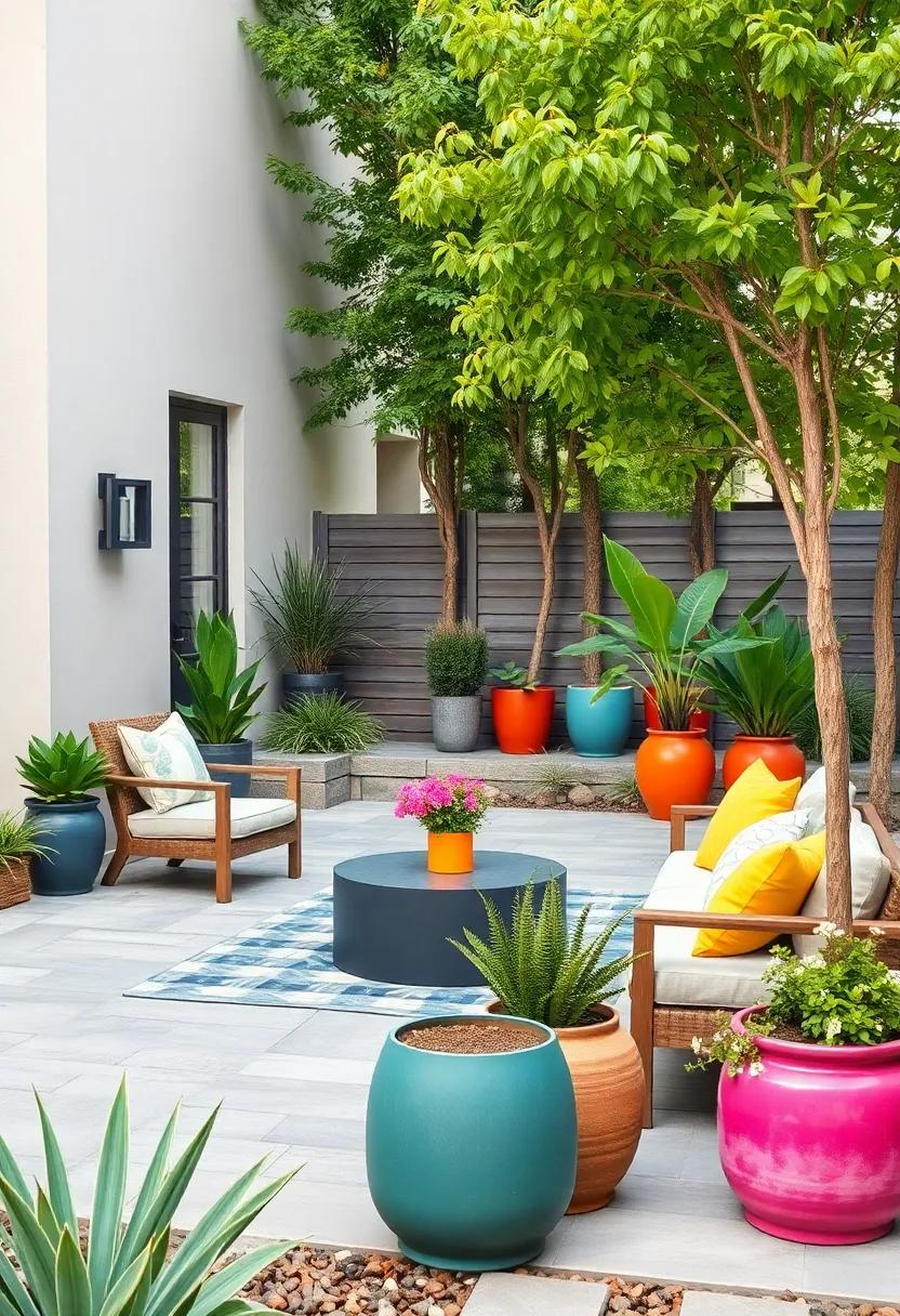 Colorful Container Garden – Use vibrant ​containers in​ various shapes ‌and sizes to ‌add personality and charm