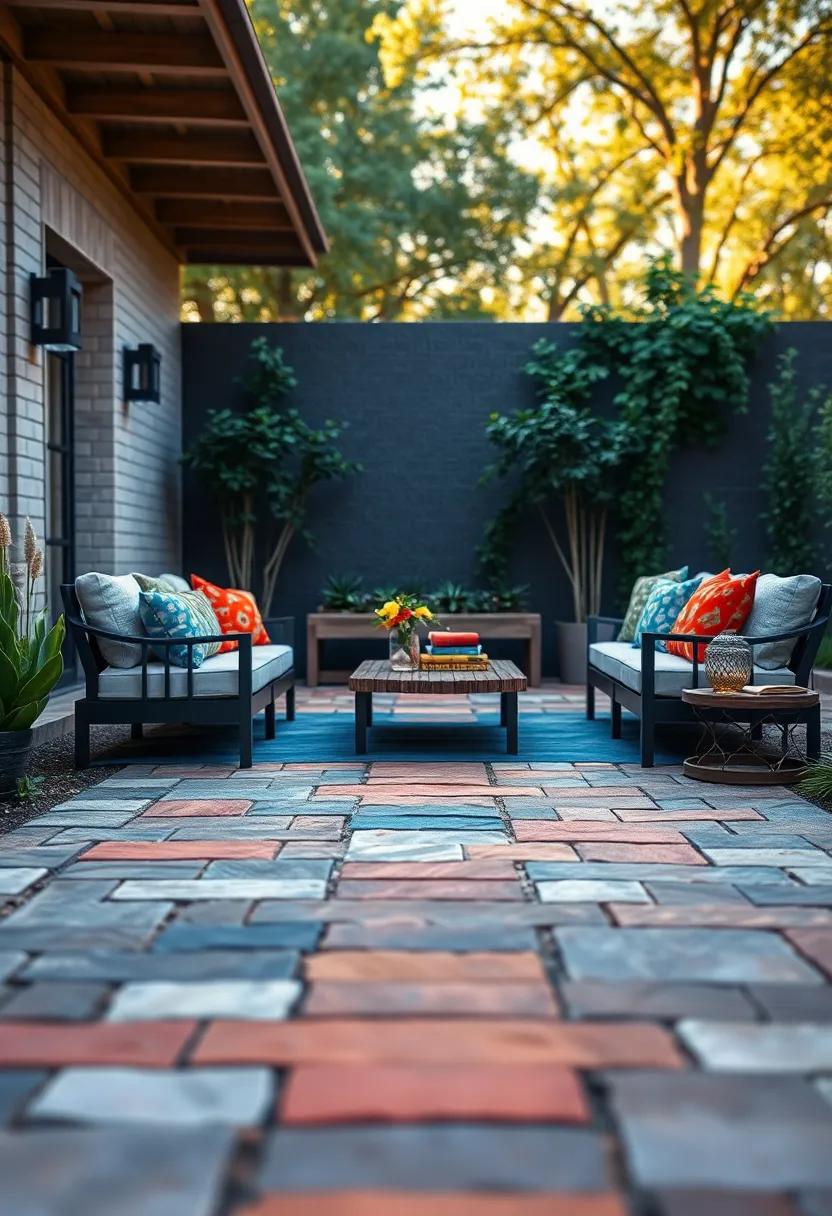Vibrant​ Colored Pavers: Incorporate⁤ pavers in⁤ subtle⁢ yet vibrant​ hues to add a pop​ of color while maintaining permeability
