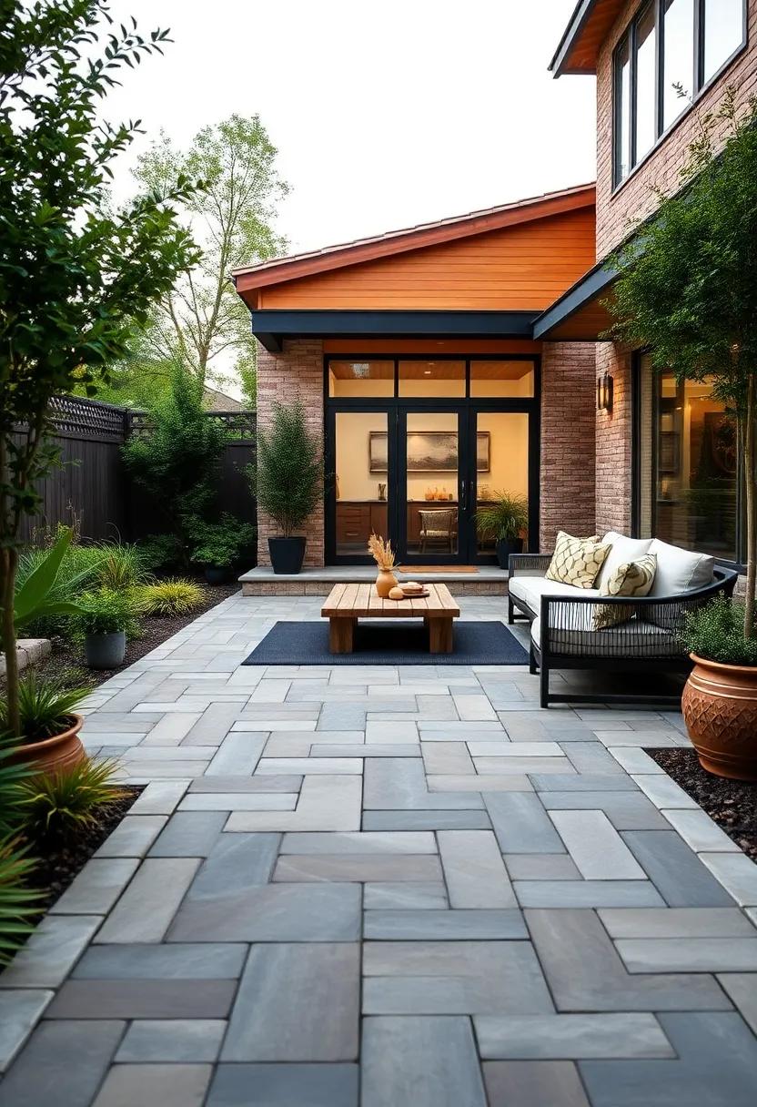 Wooden Texture Pavers: Opt for permeable pavers with wood-inspired textures, offering‍ the appearance of wood with​ the durability of stone