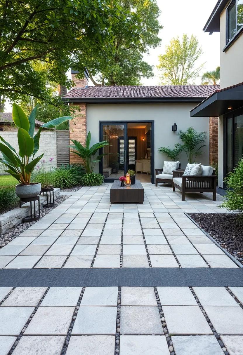 Rustic Gravel-Embedded ⁤Pavers: Combine permeable concrete ⁢blocks with gravel ‍infills for a rustic look that⁤ maximizes water absorption