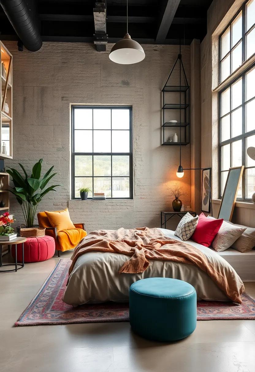 Industrial ‍Cool: Exposed textures and metal accents give a modern, urban twist