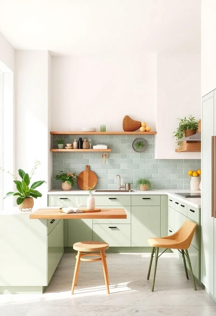 Soft Lime and ‌Glossy White – A zesty lime​ tone with reflective white finishes maximizes ‍light and liveliness