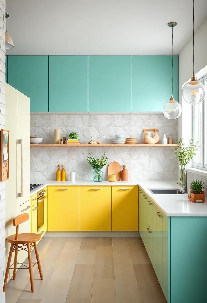 Butter​ Yellow and Soft ‌Aqua – Combining buttery ‍yellow with‌ muted ⁣aqua ⁣lends a ⁢playful yet balanced⁤ brightness