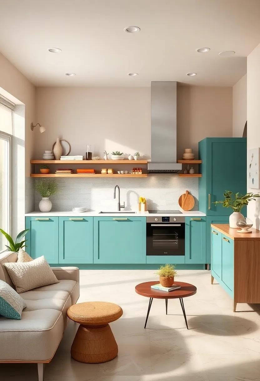 Sunny‍ Beige and Soft Teal – Warm‌ beige⁣ surfaces combined with ‍gentle teal accents bring ⁣a cheerful⁤ and‌ visually expansive effect