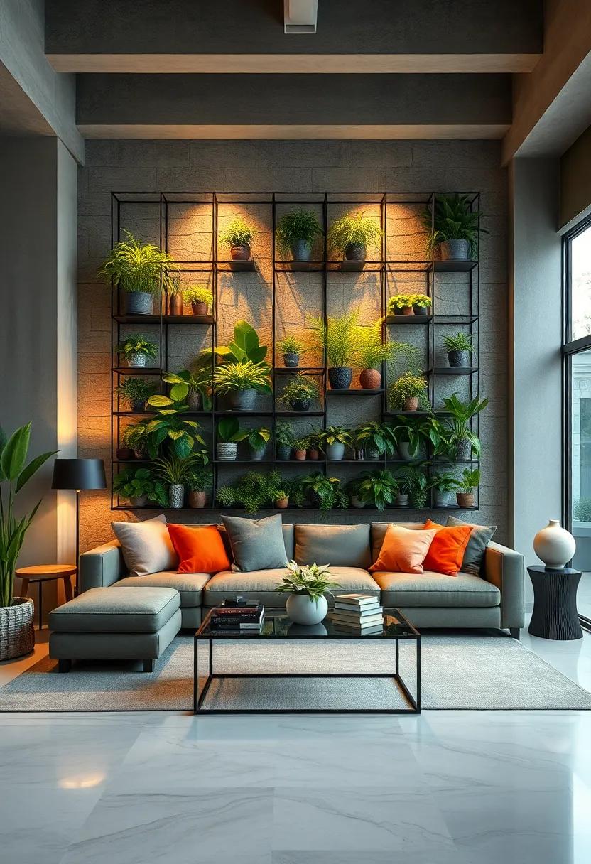 Transform an entire wall into ‌a terrarium-inspired display using glass cases and lush plants