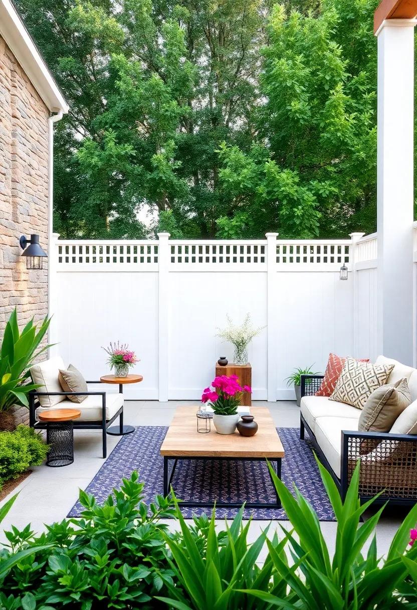 Privacy Fence with Top Rail⁤ Accent ‌– Combines tall solid vinyl ‍panels and a distinct top rail for both protection and aesthetic detail