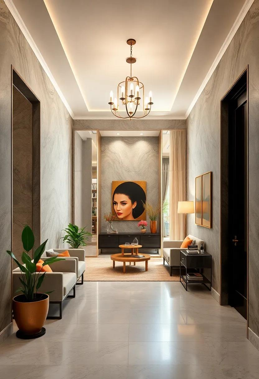 Recessed Niche Lined‍ with Mirrored Panels