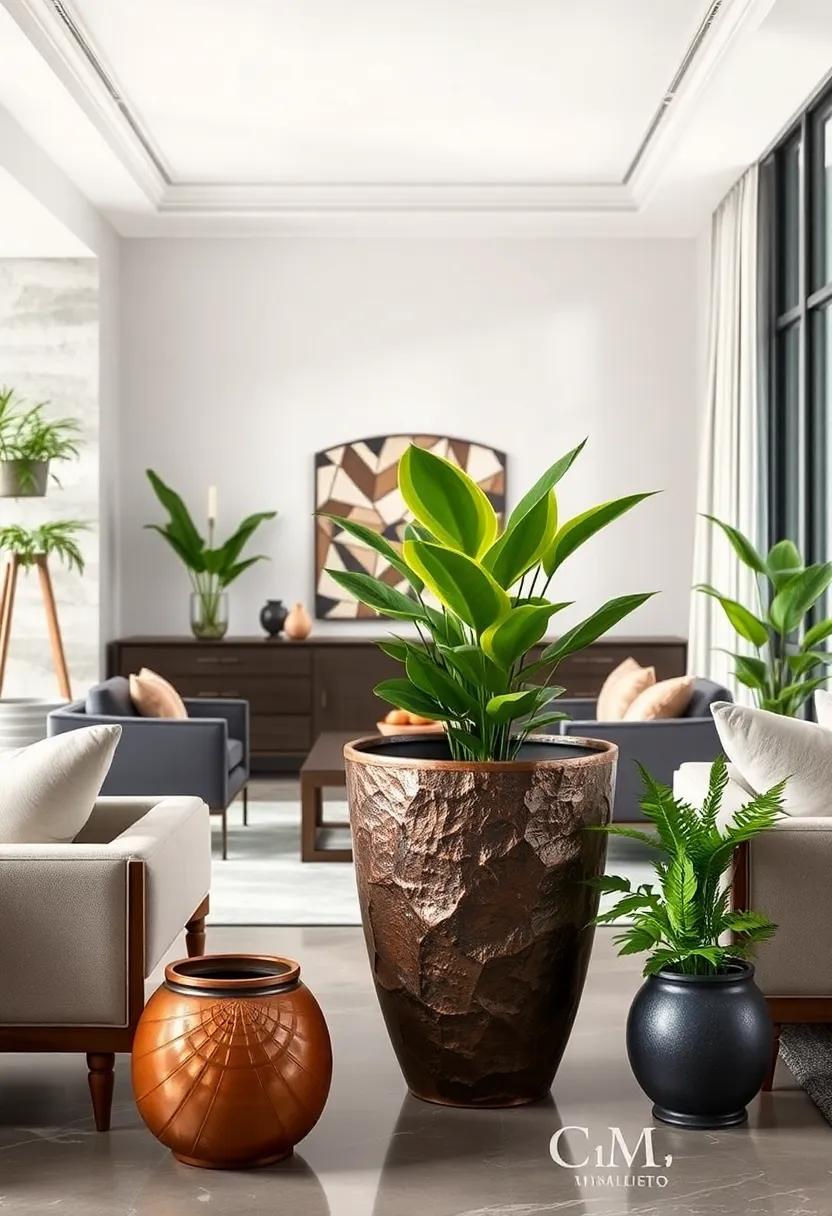 Avalon Textured Bronze Planter - Textured bronze with subtle patina effects offers an antique finish that lends character and opulence to your indoor garden