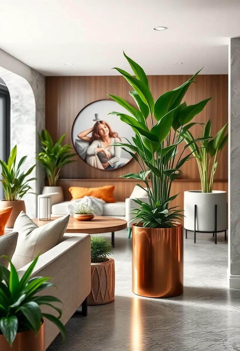 Echelon Copper Cylinder Planter - With its sleek⁣ cylindrical form and ‌warm copper ​finish, this planter brings industrial chic and contemporary flair to your green​ space