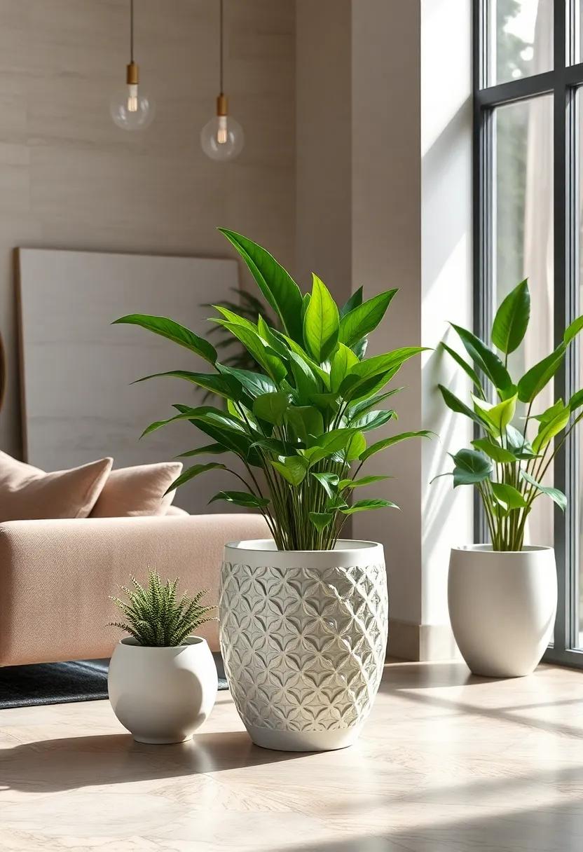 Lattice Porcelain Planter - Adorned with a delicate lattice pattern, this porcelain pot turns your plants into an artistic centerpiece