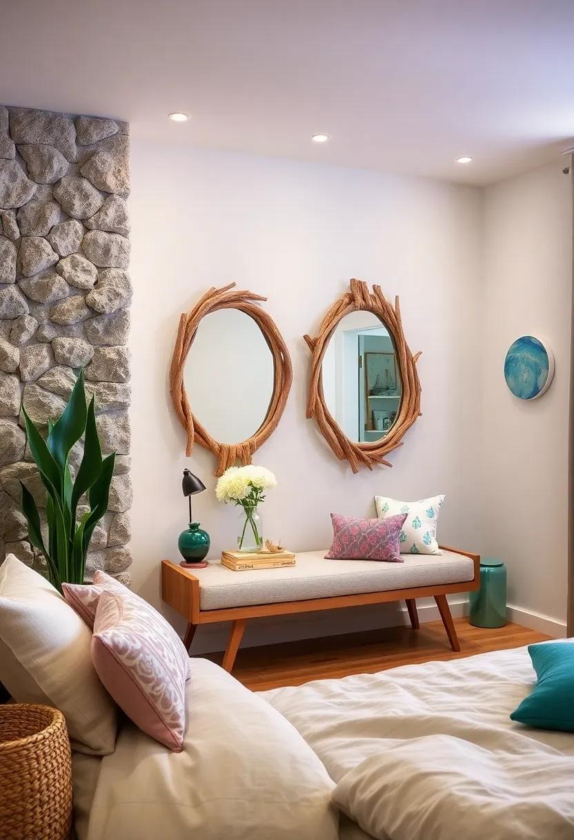 Driftwood Frame⁤ Mirrors:‌ hang mirrors framed with natural driftwood to bring a beachy, rustic charm