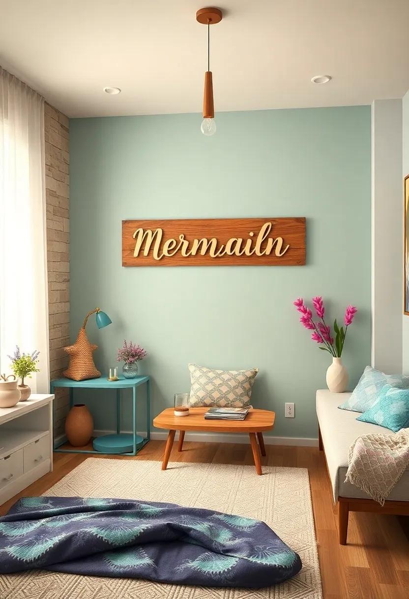 Personalized Mermaid Name‍ Plaque: Crown the space with a custom wooden plaque featuring ⁤your teen’s⁤ name in a mermaid-inspired font