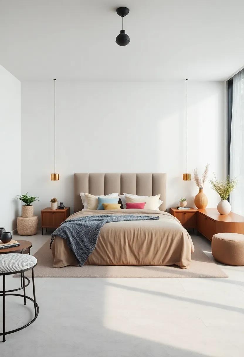 Add a⁣ statement headboard​ upholstered in plush⁢ fabric for a subtle touch of⁤ grandeur