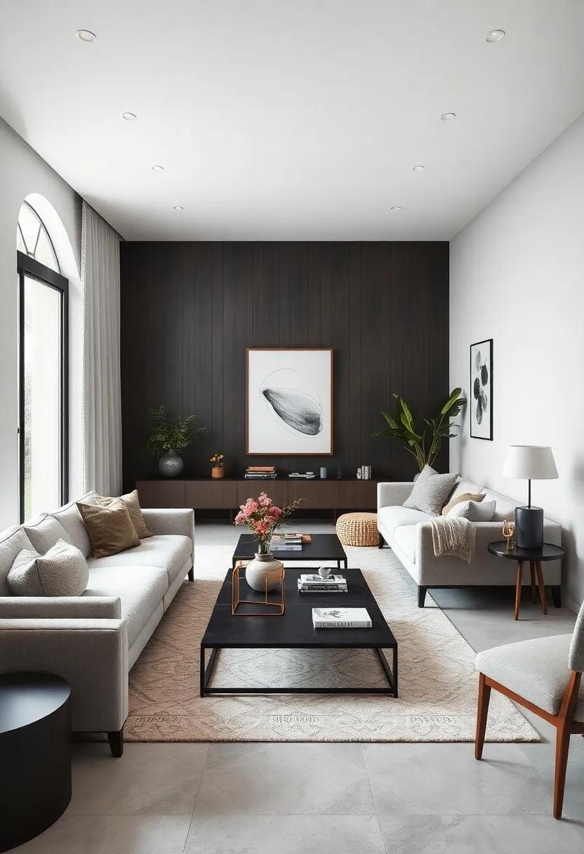 Select low-profile ‍coffee tables ​and side tables⁣ that emphasize openness