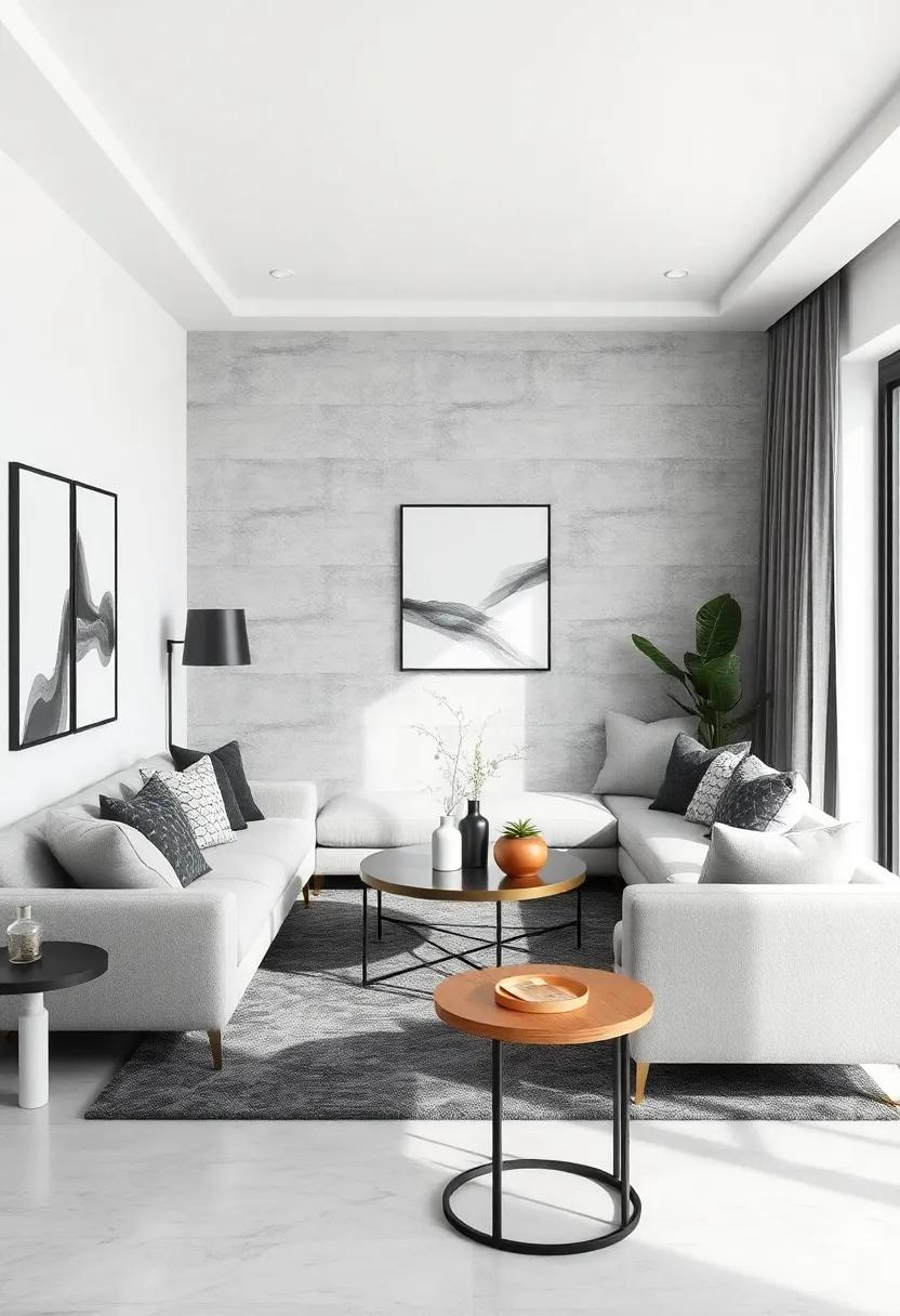 Introduce metallic accents in black or silver for a subtle touch of sophistication