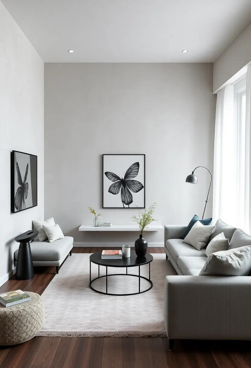 Keep⁣ decorative objects minimal and uniformly⁤ colored⁣ to enhance the sleek look