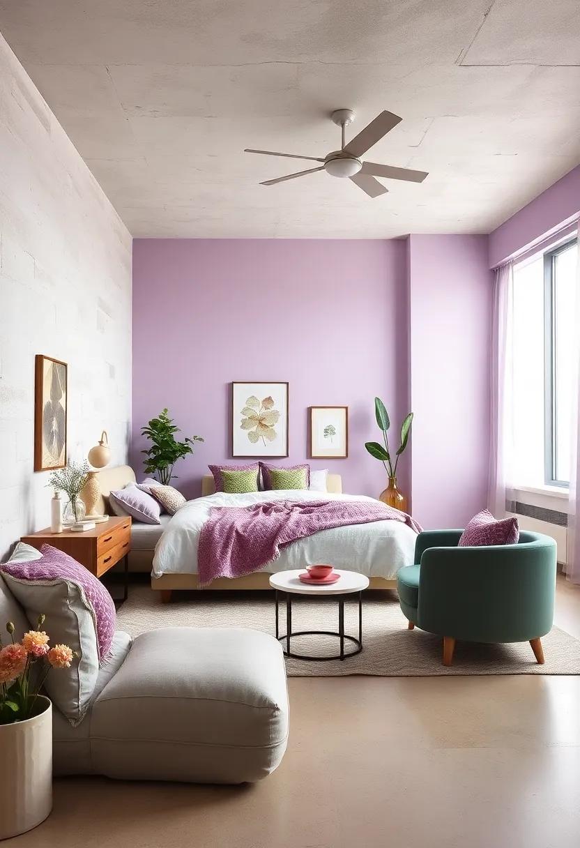 Pale Lavender: Infuse a‍ gentle, soothing vibe with⁣ a light lavender ⁣shade perfect⁤ for restful⁣ nights