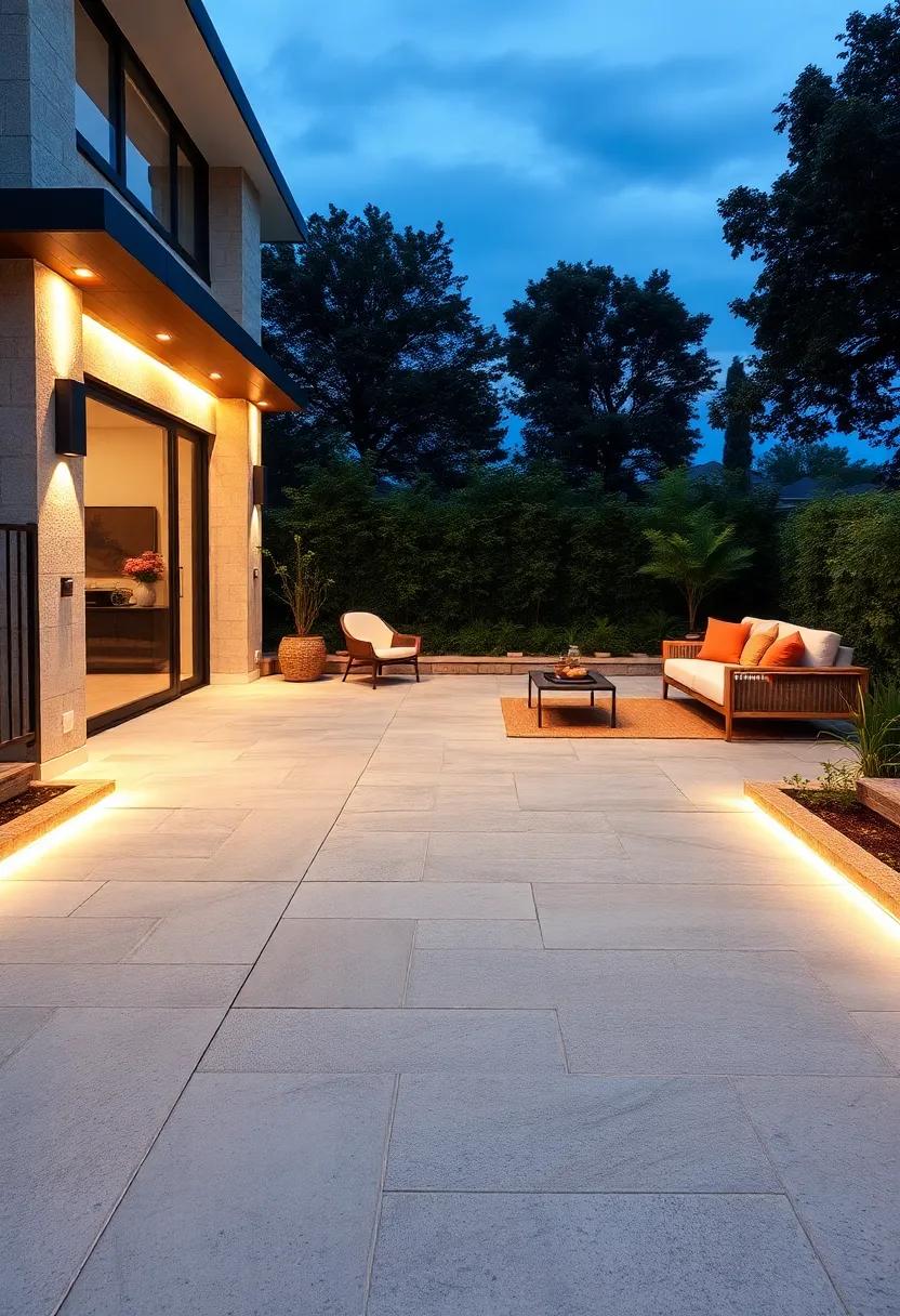 Colored Concrete with ⁣Edge‌ Strip Lights: Select ‌muted tones​ of colored ⁤concrete and frame⁢ the driveway‍ with ‌LED strip lights⁣ for a clean, chic⁢ effect