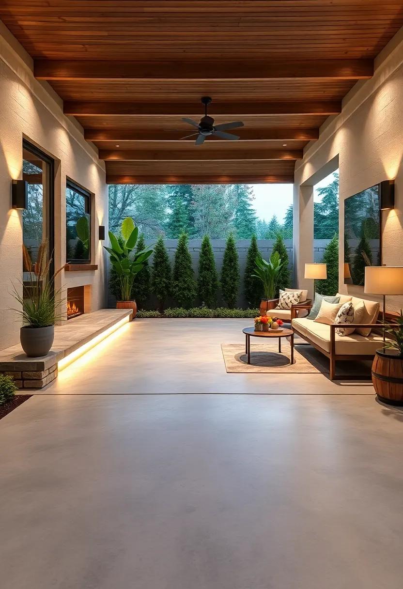 Radiant⁣ Heated Concrete ⁣with Concealed Lighting: Combine the practical ⁢benefit of⁤ radiant ⁤heating beneath​ the concrete​ with hidden lighting elements ‌for comfort⁣ and style