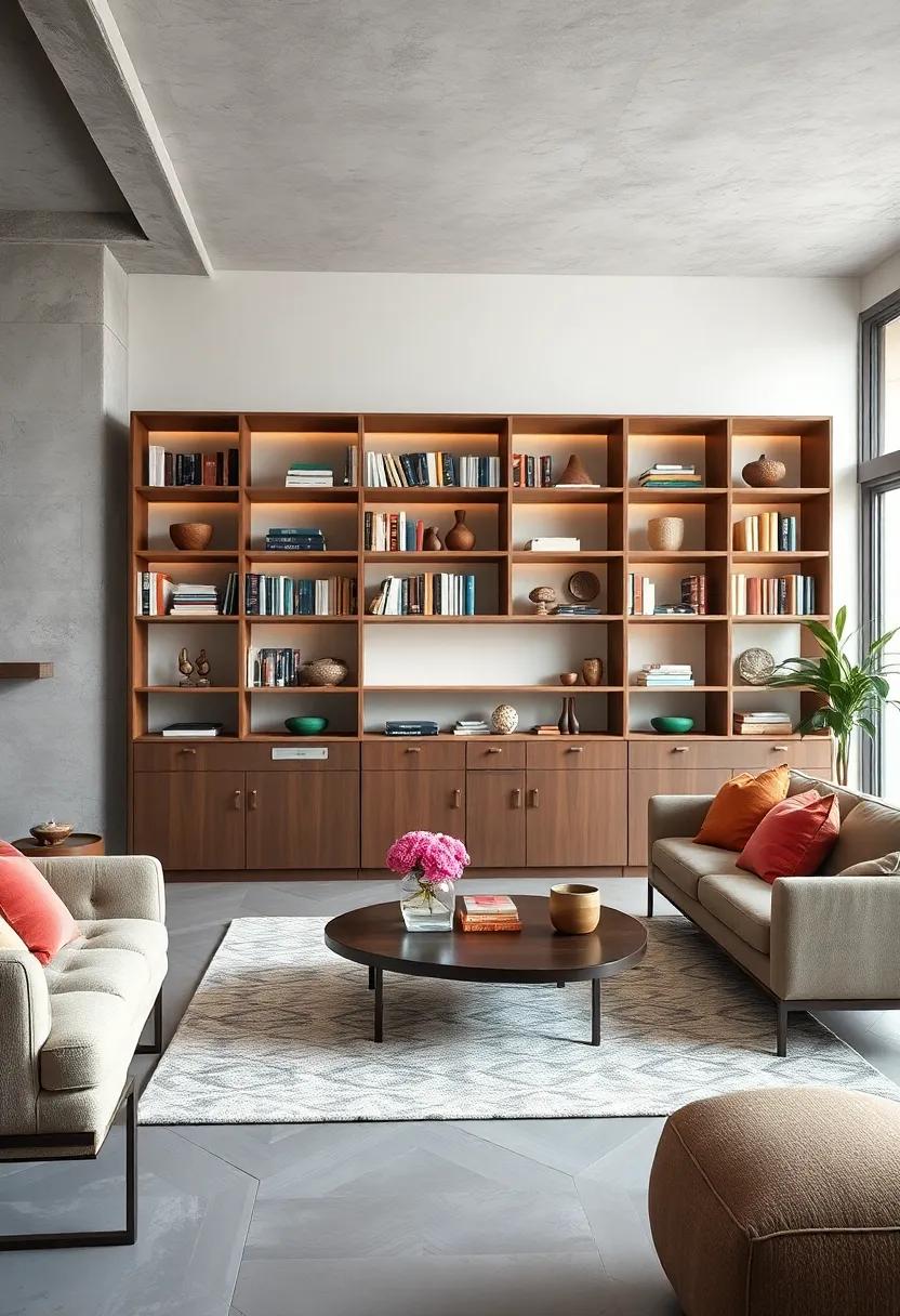 Select minimalist bookshelves⁤ that⁤ showcase a ⁣blend of books⁣ and⁢ unique decorative items