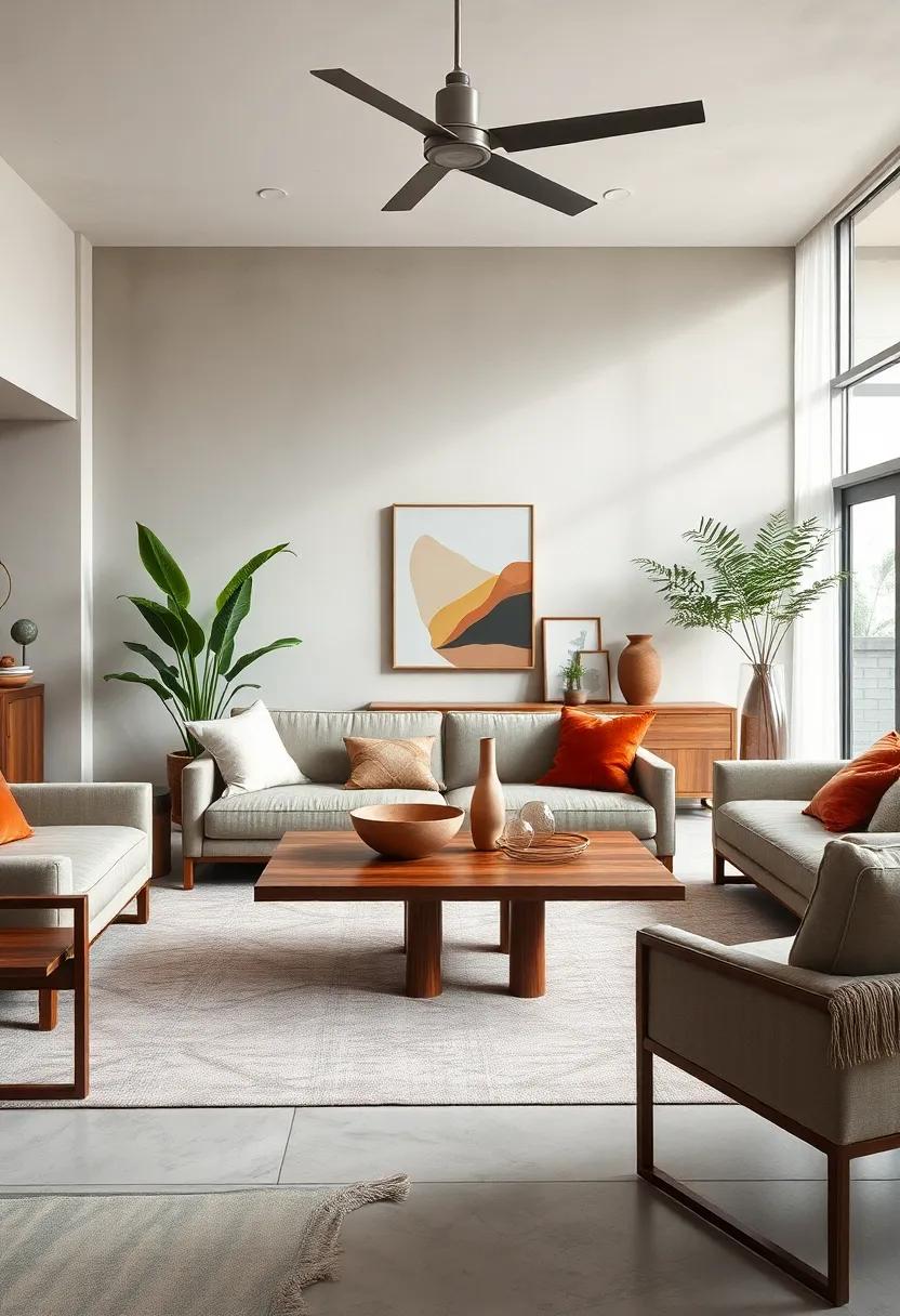 Incorporate a statement geometric rug to ground your living⁤ room’s ⁣design