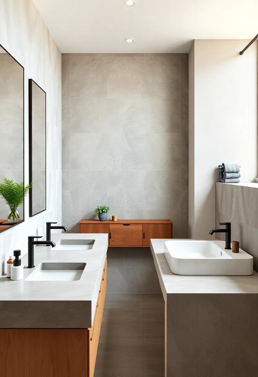 Concrete ‍Vanity ​Tops ​with ⁤Undermount Sinks