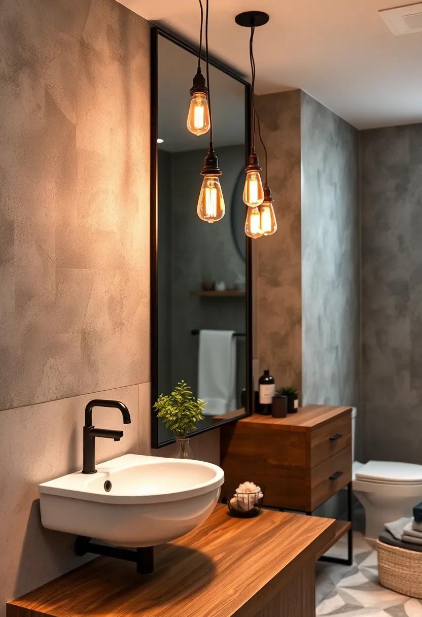 Vintage ‍Edison Bulbs⁢ Hanging Over the Mirror