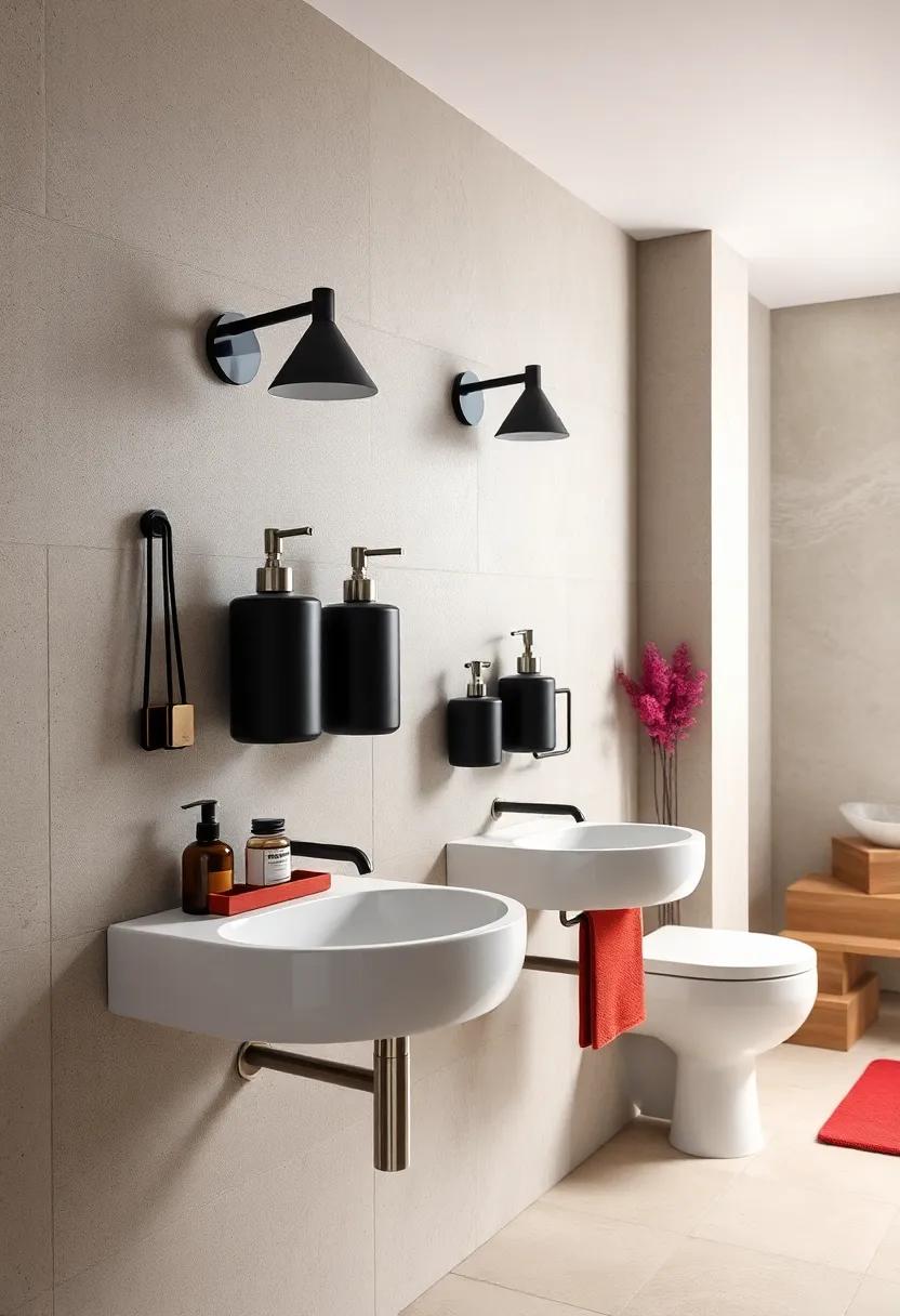 Wall-Mounted Black‍ Soap dispensers‌ and ‍Accessories