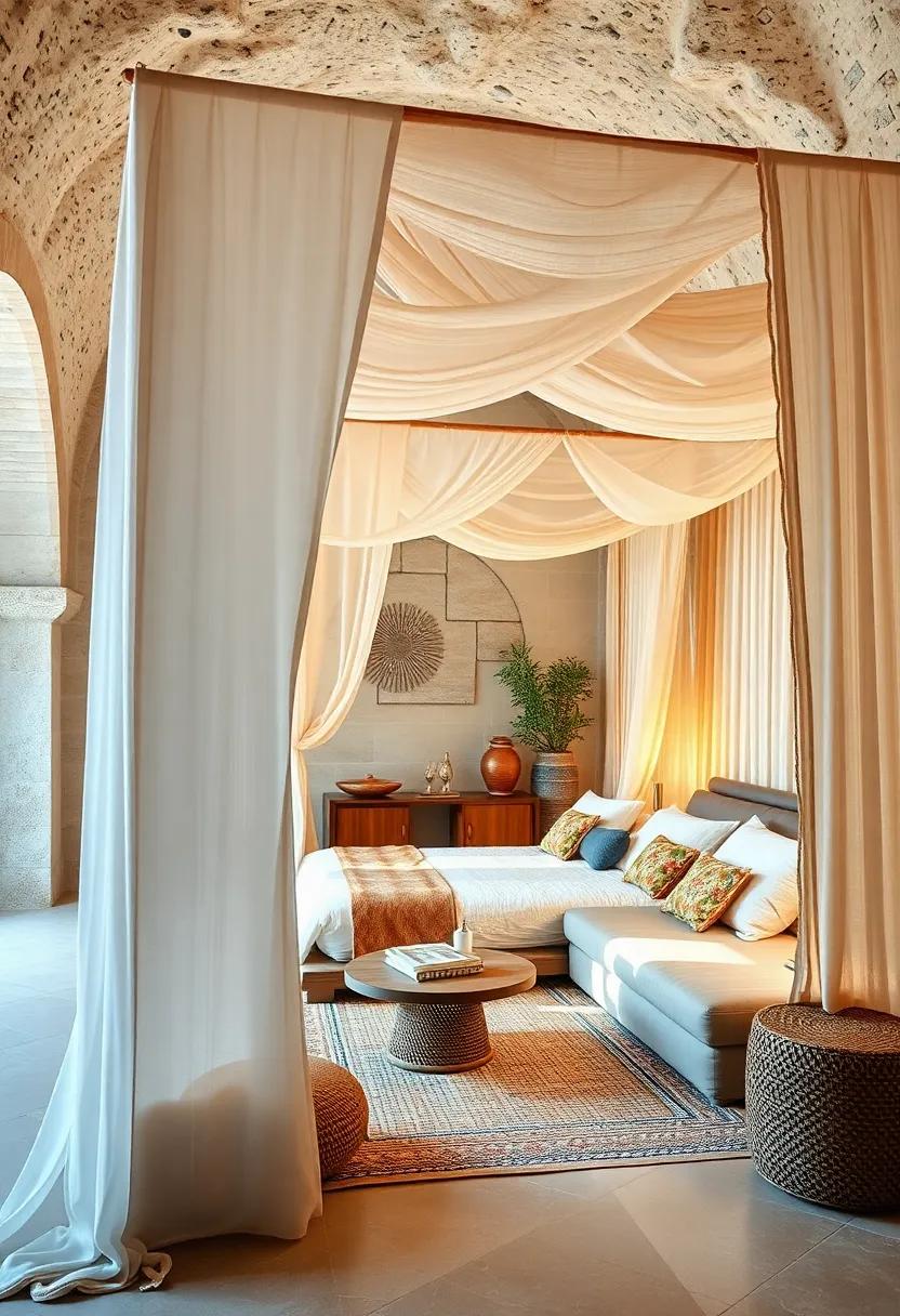 The use of natural fibers ⁣and soft, ⁤honey-hued ⁤drapes invites the warmth of Moroccan desert landscapes indoors
