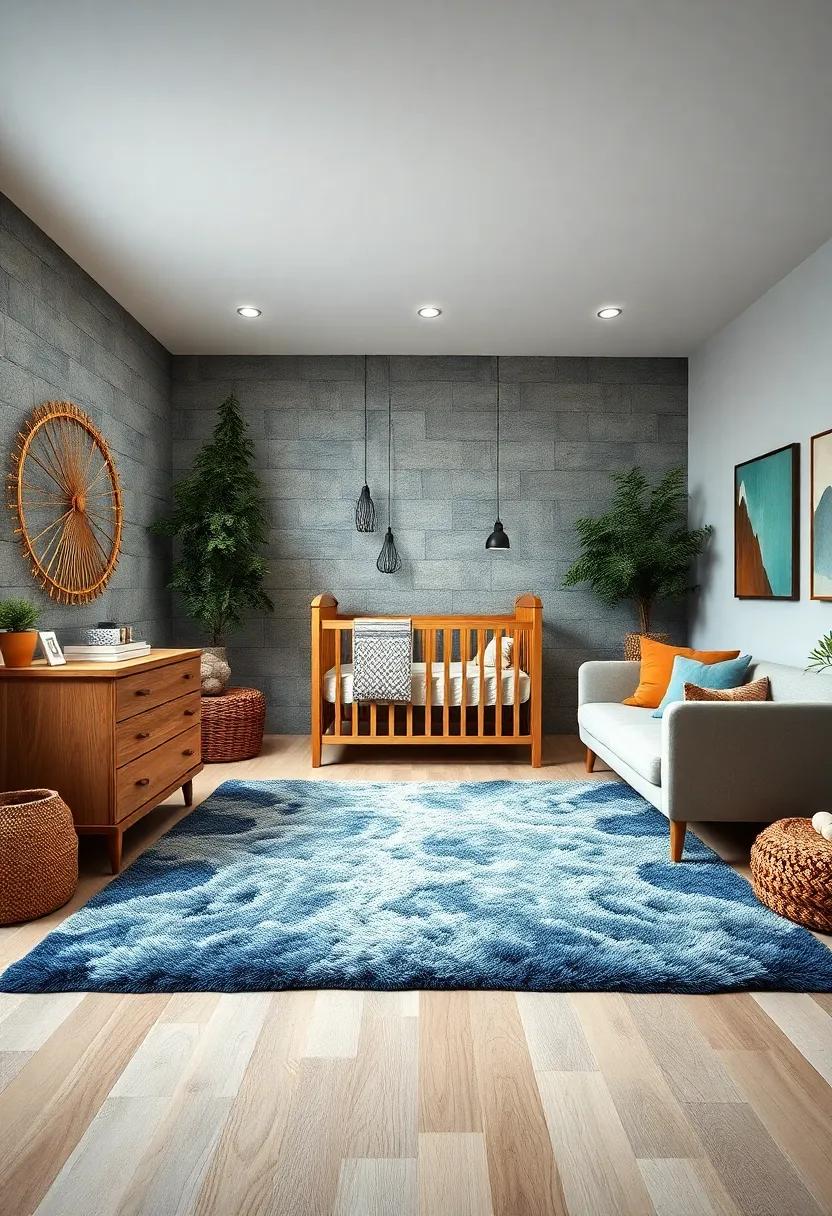 Faux Fur Rugs Mimicking Forest Floor Textures